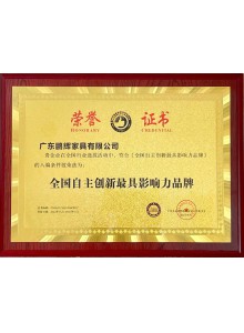 全國自主創(chuàng)新**影響力品牌